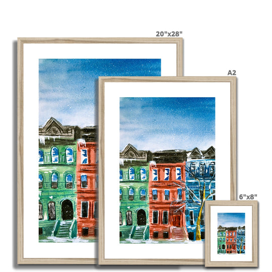 "Greenstone, Redstone, Bluestone, Brownstone" Framed & Mounted Print