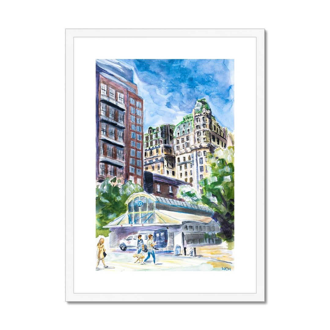 "The Ansonia and the Subway" Framed & Mounted Print