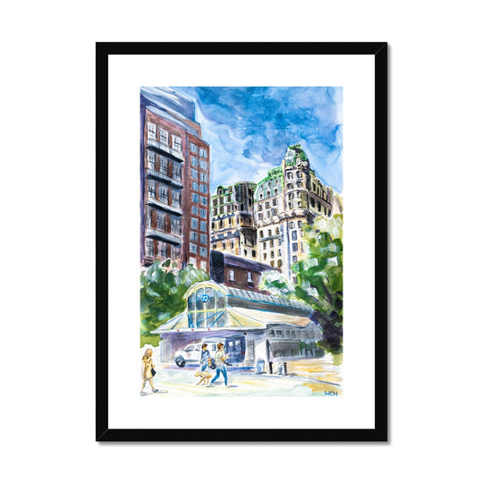 "The Ansonia and the Subway" Framed & Mounted Print