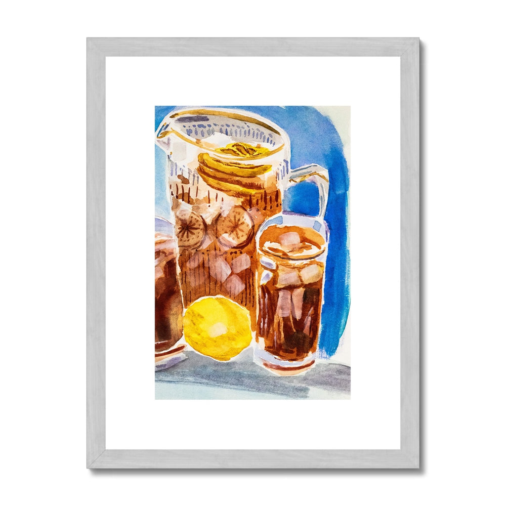 "Lemon Iced Tea" Antique Framed & Mounted Print