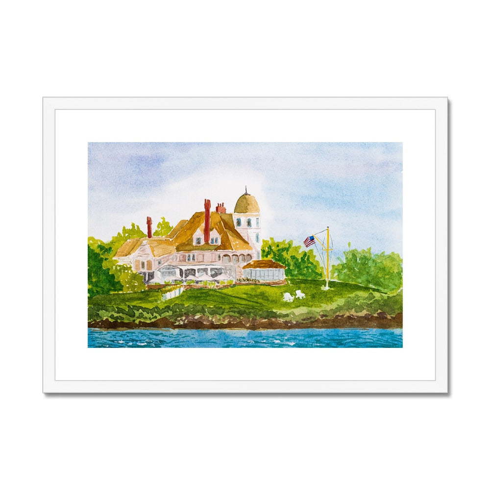 "Wedding Day at Castle Hill Inn" Framed & Mounted Print