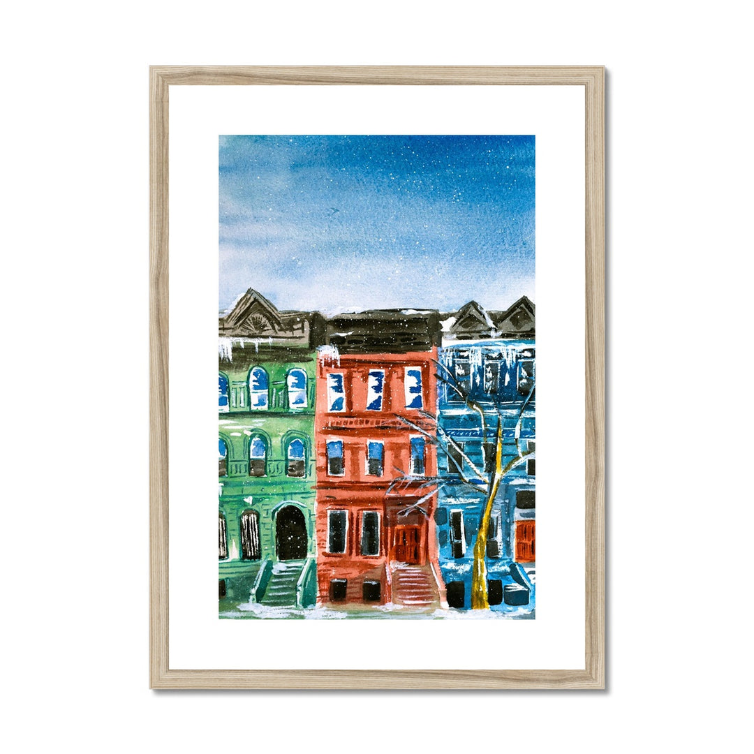 "Greenstone, Redstone, Bluestone, Brownstone" Framed & Mounted Print