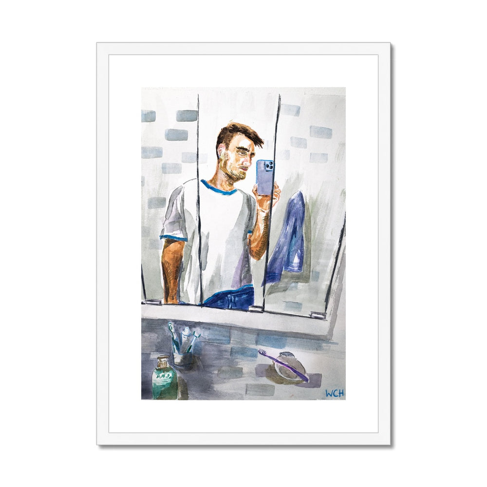 "Mirror Selfie" Framed & Mounted Print