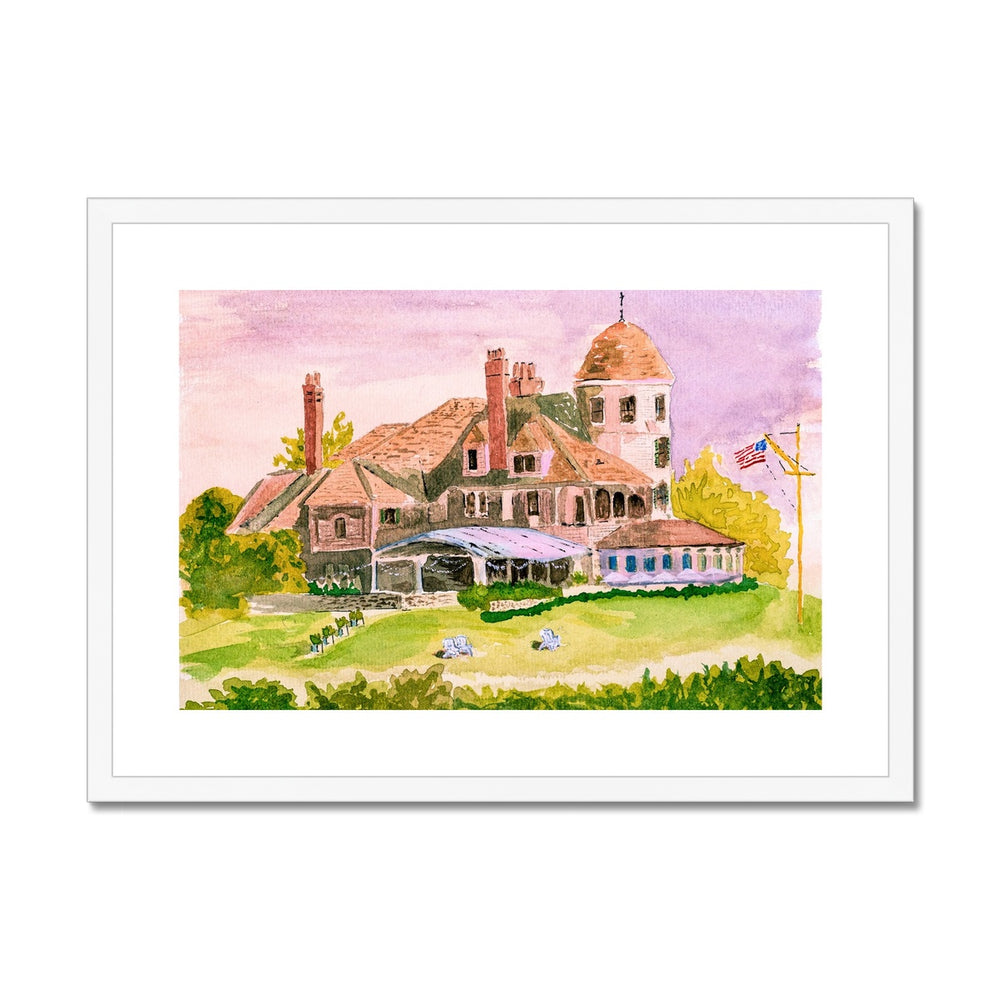 "Sunset at Castle Hill Inn" Framed & Mounted Print