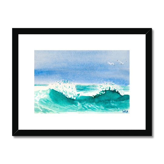 "Gulls In The Spray" Framed & Mounted Print