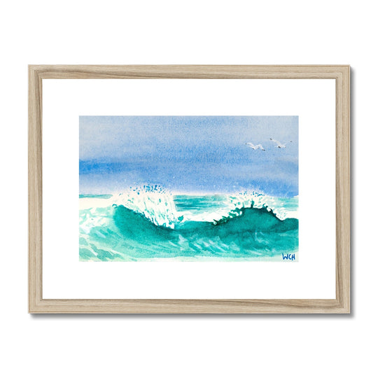 "Gulls In The Spray" Framed & Mounted Print