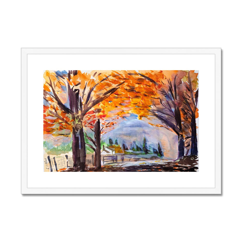 "Road to the Pumpkin Patch" Framed & Mounted Print