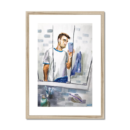 "Mirror Selfie" Framed & Mounted Print