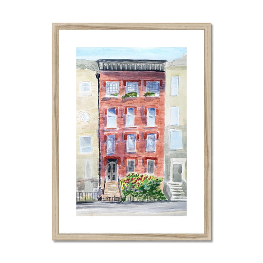 "Cobble Hill Brownstone" Framed & Mounted Print