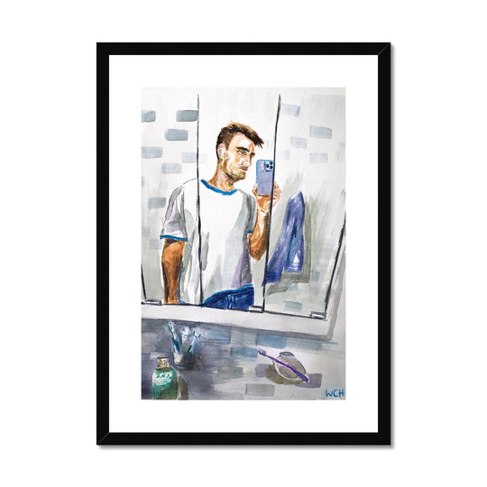 "Mirror Selfie" Framed & Mounted Print