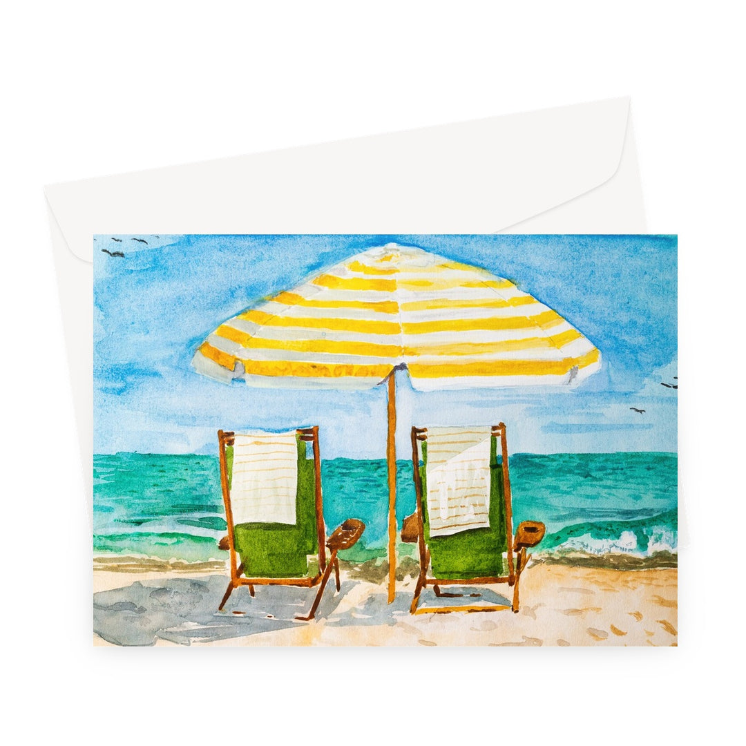 "Beach Chairs at the Weekapaug Inn" Greeting Card