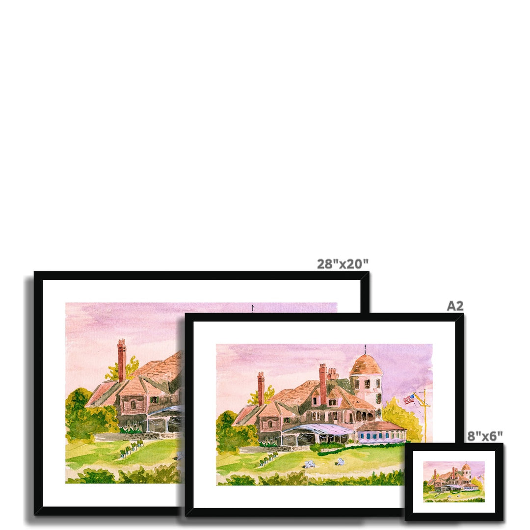 "Sunset at Castle Hill Inn" Framed & Mounted Print