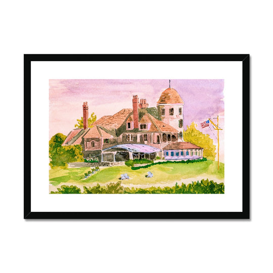 "Sunset at Castle Hill Inn" Framed & Mounted Print