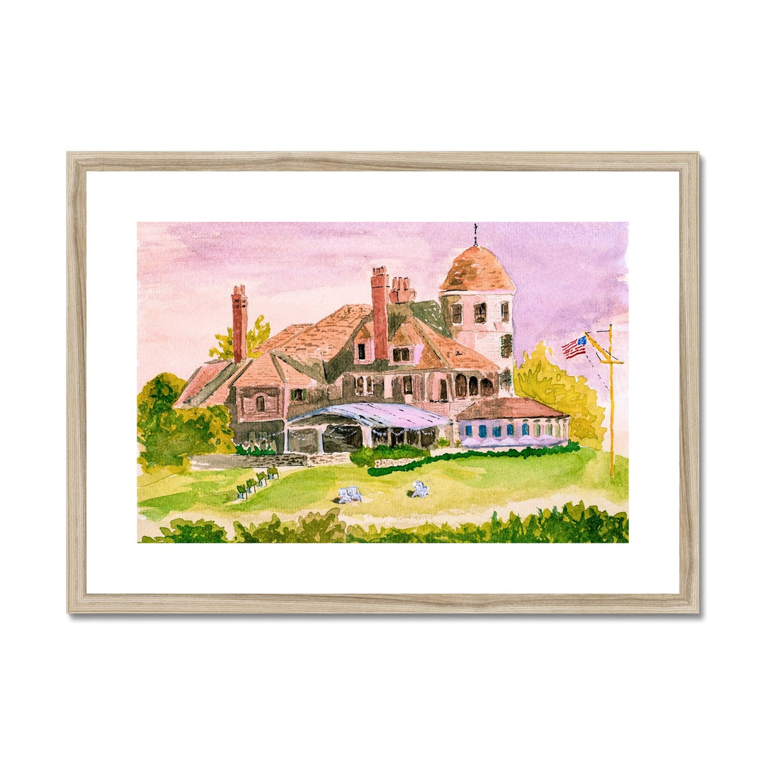 "Sunset at Castle Hill Inn" Framed & Mounted Print