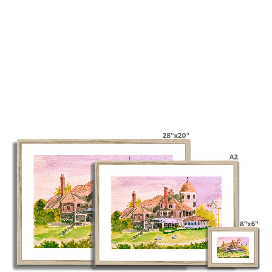 "Sunset at Castle Hill Inn" Framed & Mounted Print