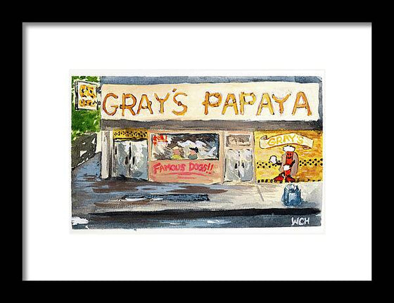 Gray's Famous Dogs - Framed Print
