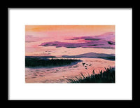 Swallows at Sunset - Framed Print